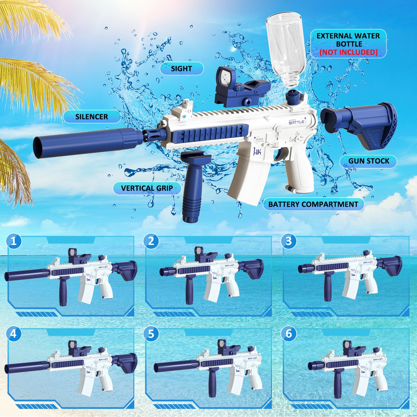 Neu Elektrische Wasserpistole Automatische Spritzpistole